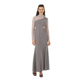 Ayşe Melek 2735 Gri Abiye Kadın Elbise