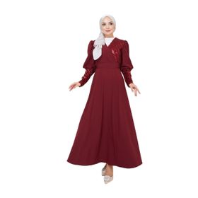 Ayşe Melek 2739 Bordo Abiye Kadın Elbise