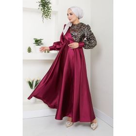 Ayşe Melek 2755 Bordo Abiye Kadın Elbise