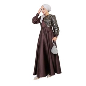 Ayşe Melek 2755 Kahverengi Abiye Kadın Elbise