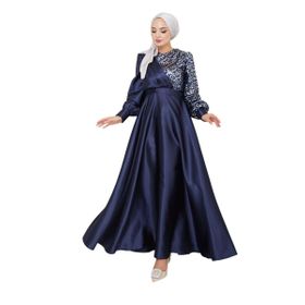 Ayşe Melek 2755 Lacivert Abiye Kadın Elbise