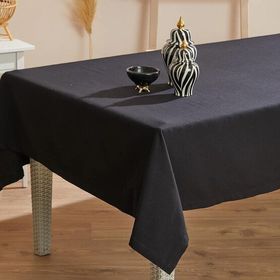 Ayshome 160x230 cm Düz Siyah Masa Örtüsü