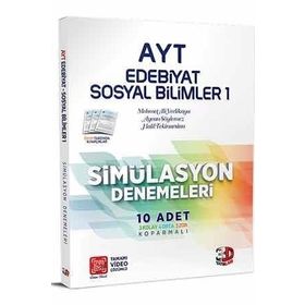 AYT 1 Simülasyon Denemeleri Edebiyat Sosyal Bilimler-3D Yayınları