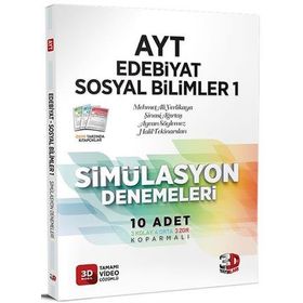 AYT 1 Simülasyon Denemeleri Edebiyat Sosyal Bilimler-3D Yayınları