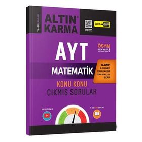 AYT 12.Sınıf 1.Dönem Matematik Konu Konu Çıkmış Sorular-Altın Karma Yayınları