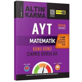 AYT 12.Sınıf 1.Dönem Matematik Konu Konu Çıkmış Sorular-Altın Karma Yayınları