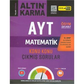 AYT 12.Sınıf 1.Dönem Matematik Konu Konu Çıkmış Sorular-Altın Karma Yayınları