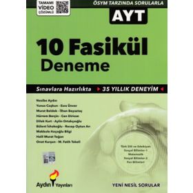AYT 2 Oturum 10 Fasikül Deneme - Aydın Yayınları