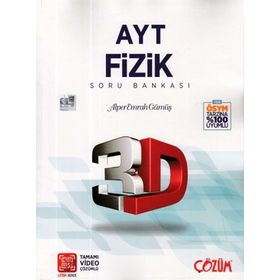 AYT 3D Fizik Tamamı Video Çzümlü Soru Bankası Çözüm Yayınları