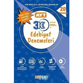 AYT 3K Edebiyat Denemeleri 20 Deneme Katyon Yayınları