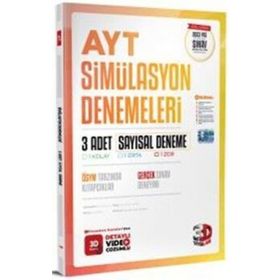 AYT 3'lü Sayısal Simülasyon Genel Deneme - 3D Yayınları