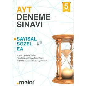 AYT 5'li Deneme Sınavı Metot Yayınları