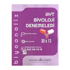 AYT Biyoloji 30 x 13 Denemeleri Biyoanaliz Yayınları