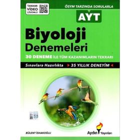 AYT Biyoloji 30'lu Denemeleri Aydın Yayınları