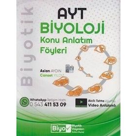 AYT Biyoloji Konu Anlatım Föyleri Biyotik Yayınları