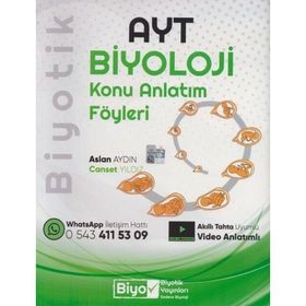 AYT Biyoloji Konu Anlatım Föyleri Biyotik Yayınları