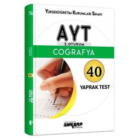 Ayt Coğrafya 40 Yaprak Test Ankara Yayıncılık