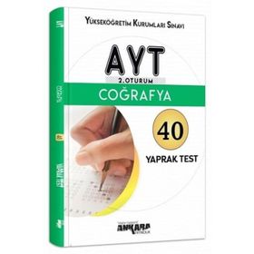 Ayt Coğrafya 40 Yaprak Test Ankara Yayıncılık