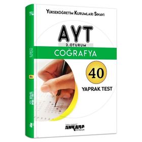 Ayt Coğrafya 40 Yaprak Test Ankara Yayıncılık