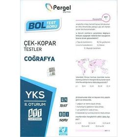 AYT Coğrafya Çek Kopar Testler - Pergel Yayınları