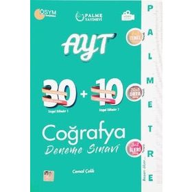 AYT Coğrafya Palmetre Video Çözümlü 30+10 Deneme Palme Yayınları