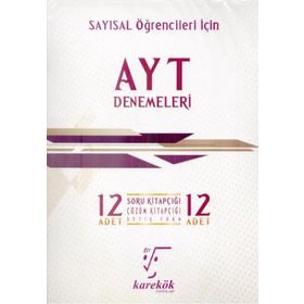 AYT Denemeleri 12 Adet Çözümlü Deneme Seti Sayısal Karekök Yayınları