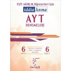 AYT Denemeleri 6 Adet Deneme Seti Eşit Ağırlık - Karekök Yayınları