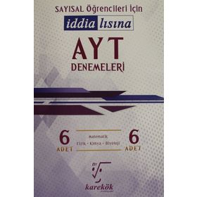 AYT Denemeleri 6 Adet Deneme Seti Sayısal - Karekök Yayınları