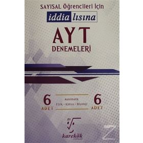 AYT Denemeleri 6 Adet Deneme Seti Sayısal - Karekök Yayınları