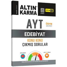Ayt Edebiyat Konu Konu Çıkmış Sorular Altın Karma Yayınları