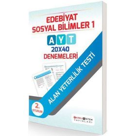 AYT Edebiyat Sosyal Bilimler 1 20x40 Deneme Farklı Sistem Yayınları