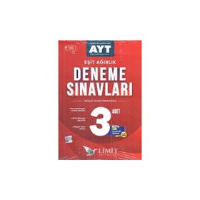 AYT Eşit Ağırlık 3'lü Deneme Sınavları - Limit Yayınları