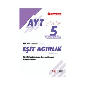 AYT Eşit Ağırlık 5 Deneme Sınavı Nitelik Yayınları