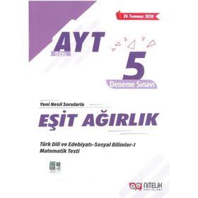 AYT Eşit Ağırlık 5 Deneme Sınavı Nitelik Yayınları