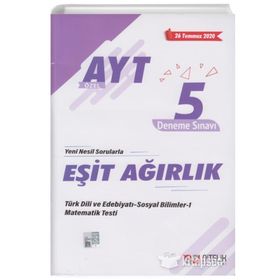 AYT Eşit Ağırlık 5 Deneme Sınavı Nitelik Yayınları