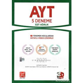 AYT Eşit Ağırlık 5'li Deneme - 3D Yayınları