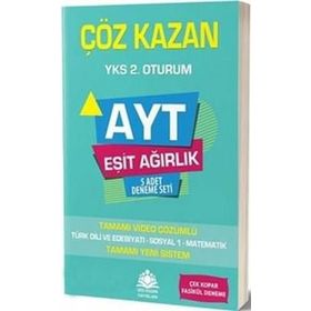 AYT Eşit Ağırlık Beşli Deneme Sınavı Çöz Kazan Yayınları