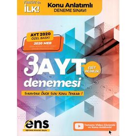 Ayt Eşit Ağırlık Destek 3'lü Özel Konu Anlatımlı Deneme-Ens Yayıncılık
