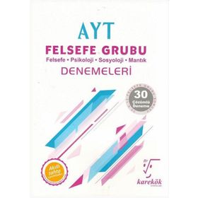 Ayt Felsefe Grubu 30 Deneme Karekök Yayınları