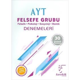 AYT Felsefe Grubu 30lu Denemeleri Karekök Yayınları