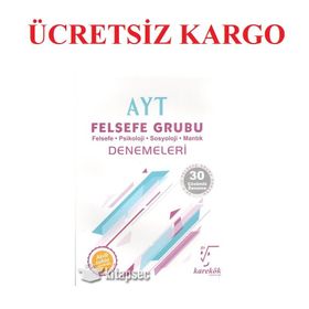 AYT Felsefe Grubu 30lu Denemeleri Karekök Yayınları