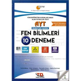 AYT Fen Bilimleri 10 lu Maraton Serisi Deneme-Tandem Yayınları