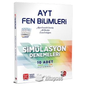 AYT Fen Bilimleri Video Çözümlü Simülasyon Denemeleri - 3D Yayınları