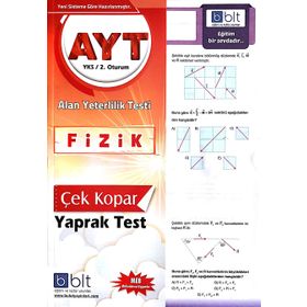 AYT Fizik Çek Kopar Yaprak Test Kollektif Bulut Eğitim ve Kültür Yayınları