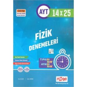 AYT Fizik Tamamı Video Çözümlü 14x25 Branş Deneme Nego Yayınları
