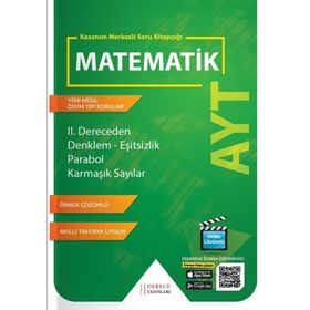 AYT II.Dereceden Denklem Eşitsizlik Parabol Karmaşık Sayılar-Derece Yayınları