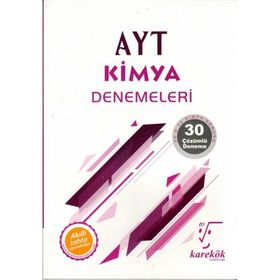 AYT Kimya 30 Çözümlü Deneme Karekök Yayınları