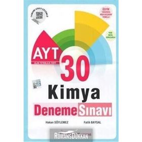 AYT Kimya 30 Deneme Sınavı-Palme Yayınevi