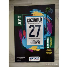 AYT Kimya Çözümlü 27 Deneme Yanıt Yayınları