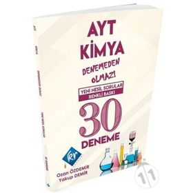 AYT Kimya Denemeden Olmaz 30 Deneme-KR Akademi Yayınları